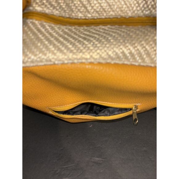 Frida Khalo Caricature Knit Mexican Purse Woven Mustard Yellow Crossbody Tote EU - Picture 9 of 9